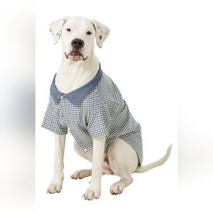 Frisco Chambray Plaid Dog Shirt XXXL